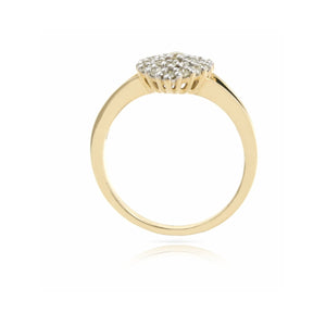 9ct Gold Diamond Cluster Ring  .40ct TW