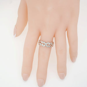 9ct White Gold Diamond Flower Ring