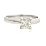 18ct White Gold Princess Cut  Diamond  Solitaire Ring -1 carat