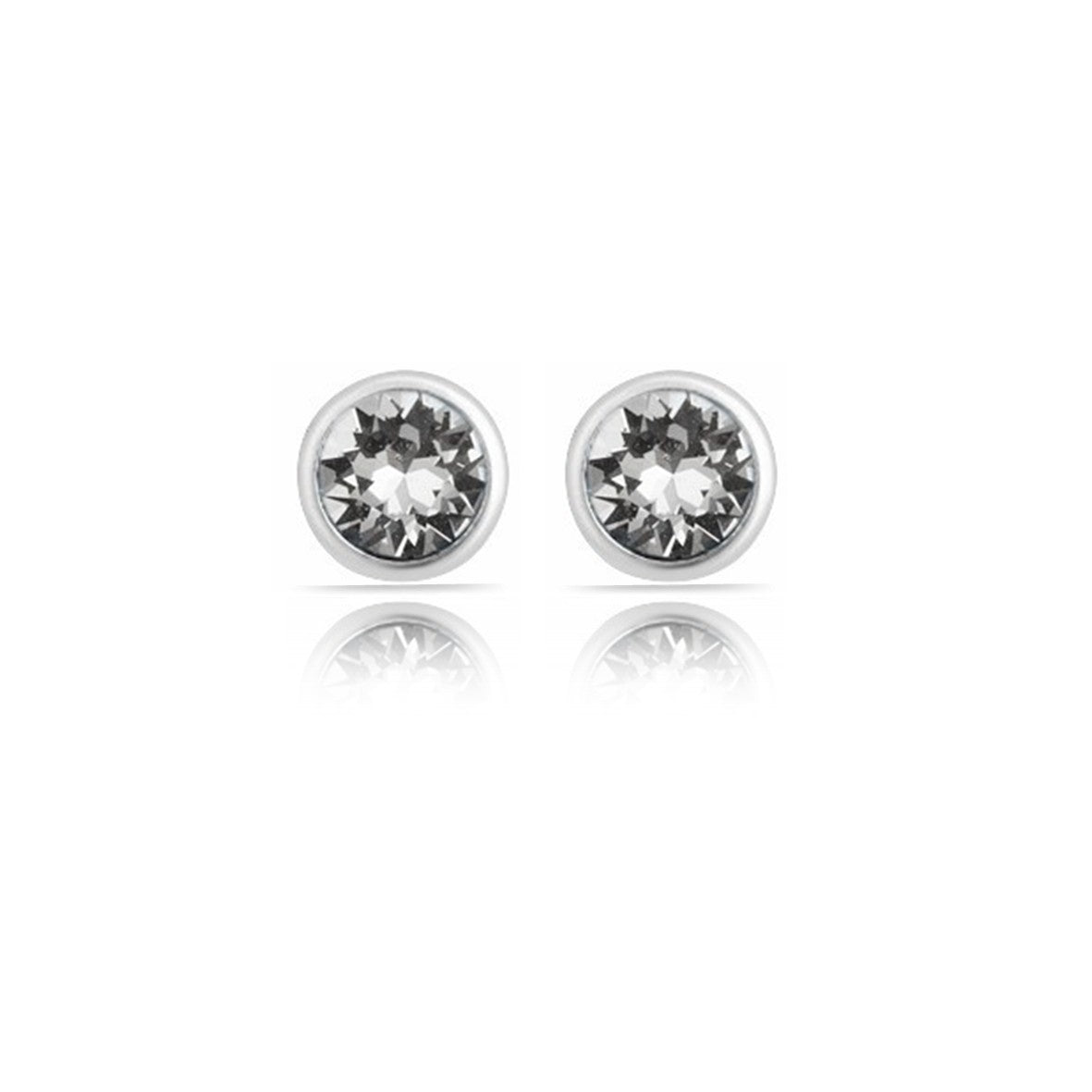 Sterling Silver Austrian Crystal Stud Earrings 5.5mm