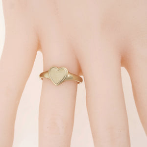 9ct Gold Heart Signet Ring