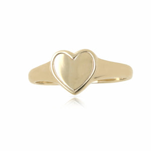 9ct Gold Heart Signet Ring