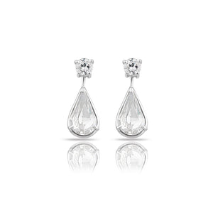 Sterling Silver Teardrop Earrings with crystals from Swarovski®