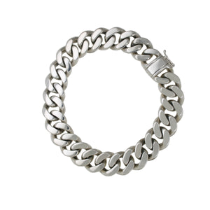 Sterling Silver Solid Curb Bracelet