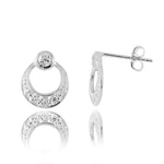 Sterling Silver Cubic Zirconia Circle Stud Earring