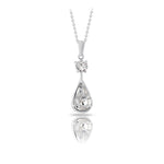 Sterling Silver Teardrop Pendant with crystals from Swarovski®