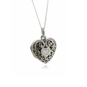 Sterling Silver Mother Of Pearl Locket