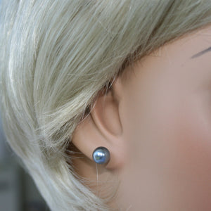 Faux Pearl Earring, Bracelet & Necklace Set in Blue, Gray & White