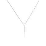 Stainless Steel Lariat Style Bar Necklace