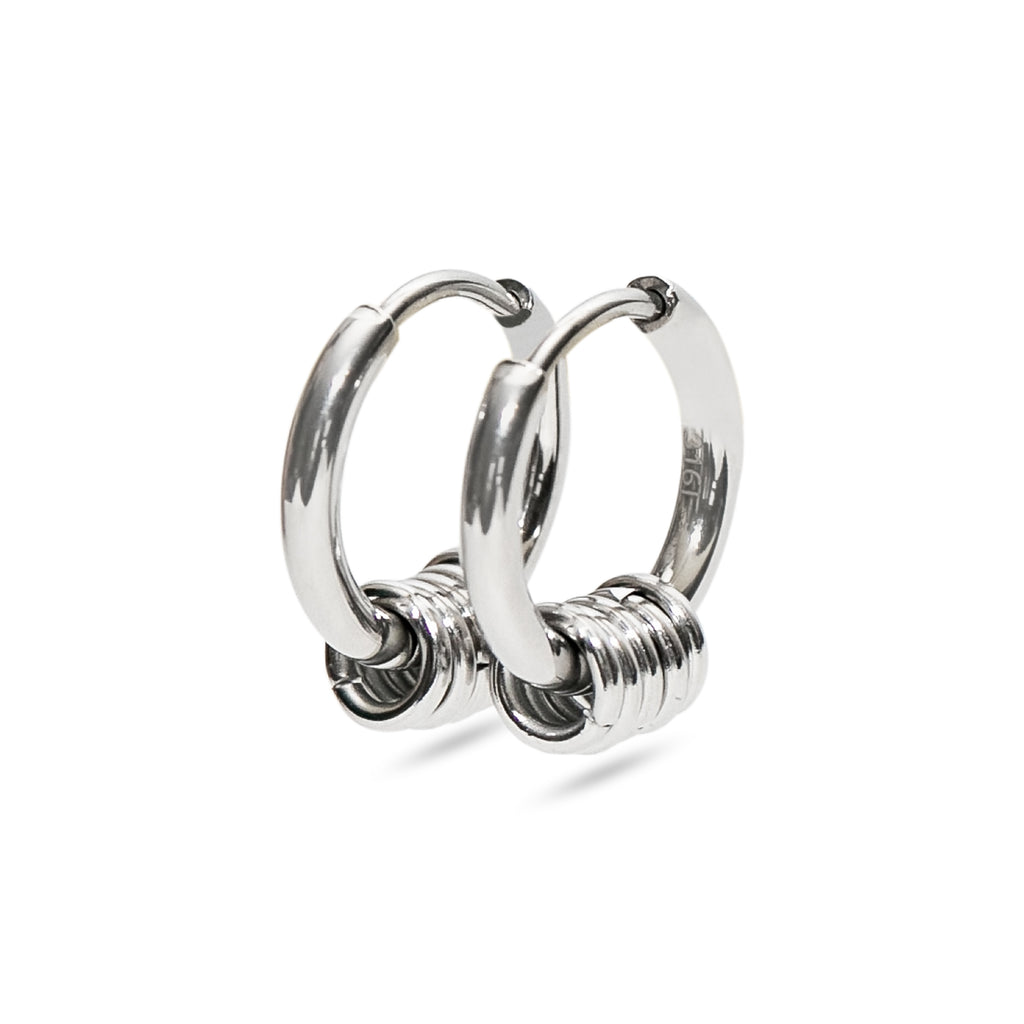 Stainless Steel Sleeper Multi Ring Earrings