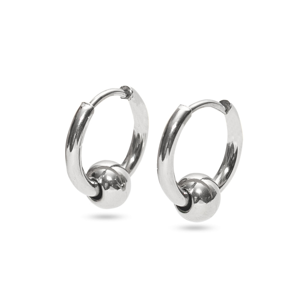 Stainless Steel Sleeper Ball Earrings