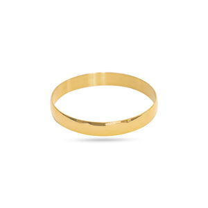 Stainless Steel  Gold Tone Wide Statement Bangle
