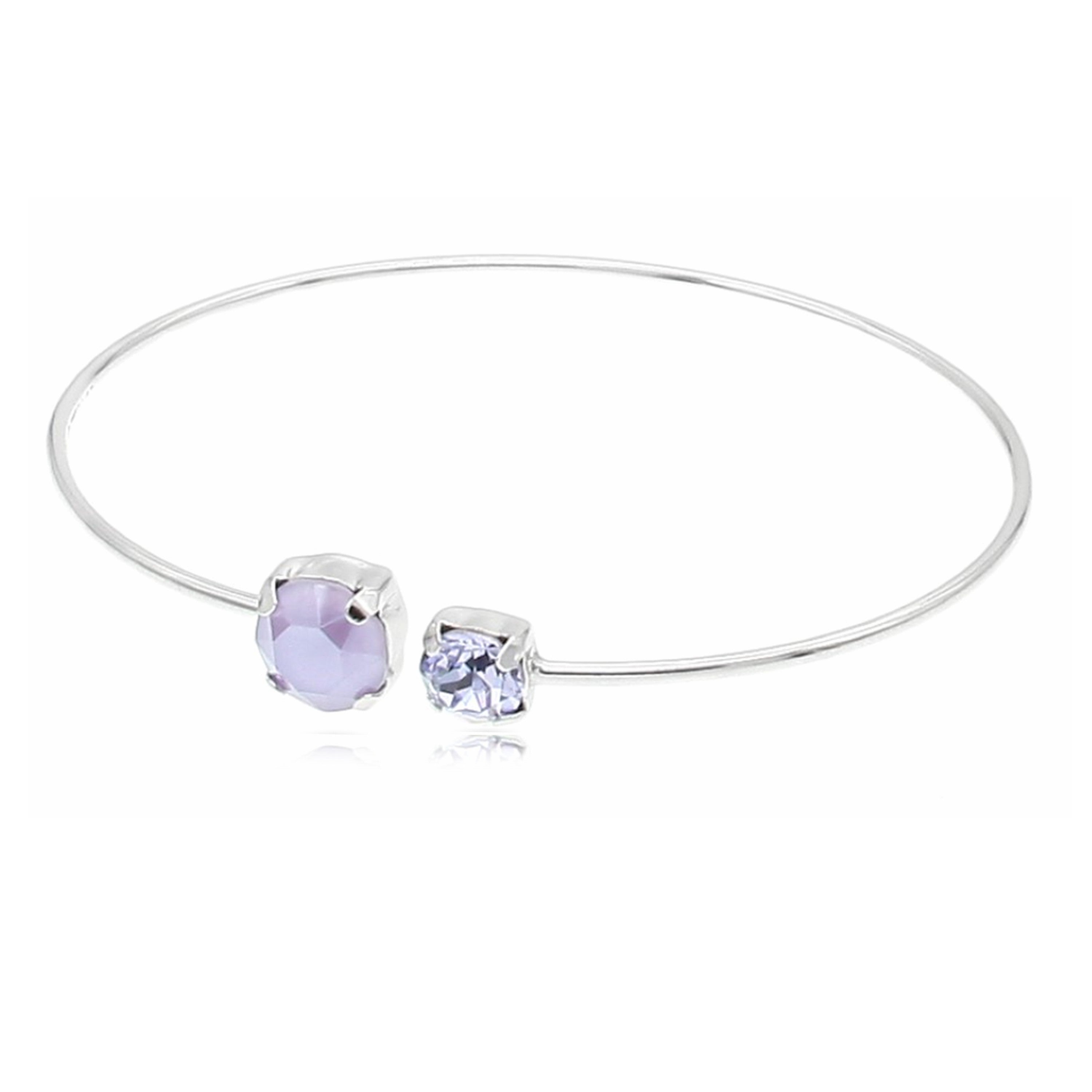 Sterling Silver Flexi Bangle by Davvero with Crystals from Swarovski®