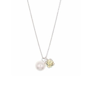 Sterling Silver Pearl & Crystal Pendant by Davvero with Crystals from Swarovski®