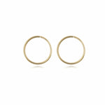 Sterling Silver Sleeper Earrings 15mm Gold Plated