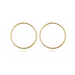 Sterling Silver Sleeper Earrings 25mm Gold Plated