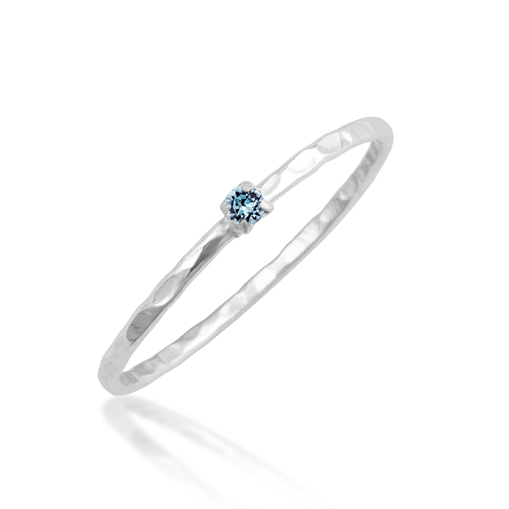 Sterling Silver Austrian Crystal Petite Ring