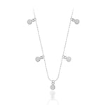 Sterling Silver Mini Disc Necklace 40+5cm
