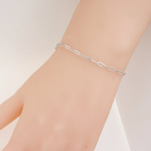 Sterling Silver Paper Link Bracelet 60 Gauge