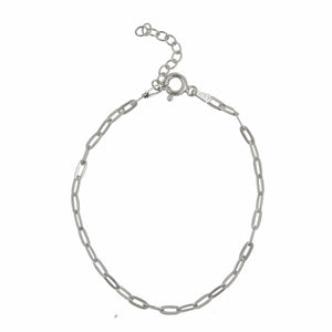 Sterling Silver Paper Link Bracelet 60 Gauge