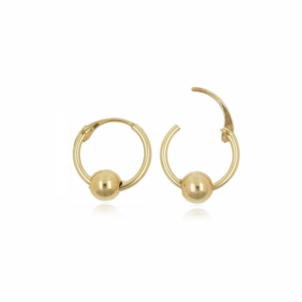 9ct Gold Ball Sleeper Earrings