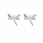 Sterling Silver Petite Dragonfly Stud Earrings