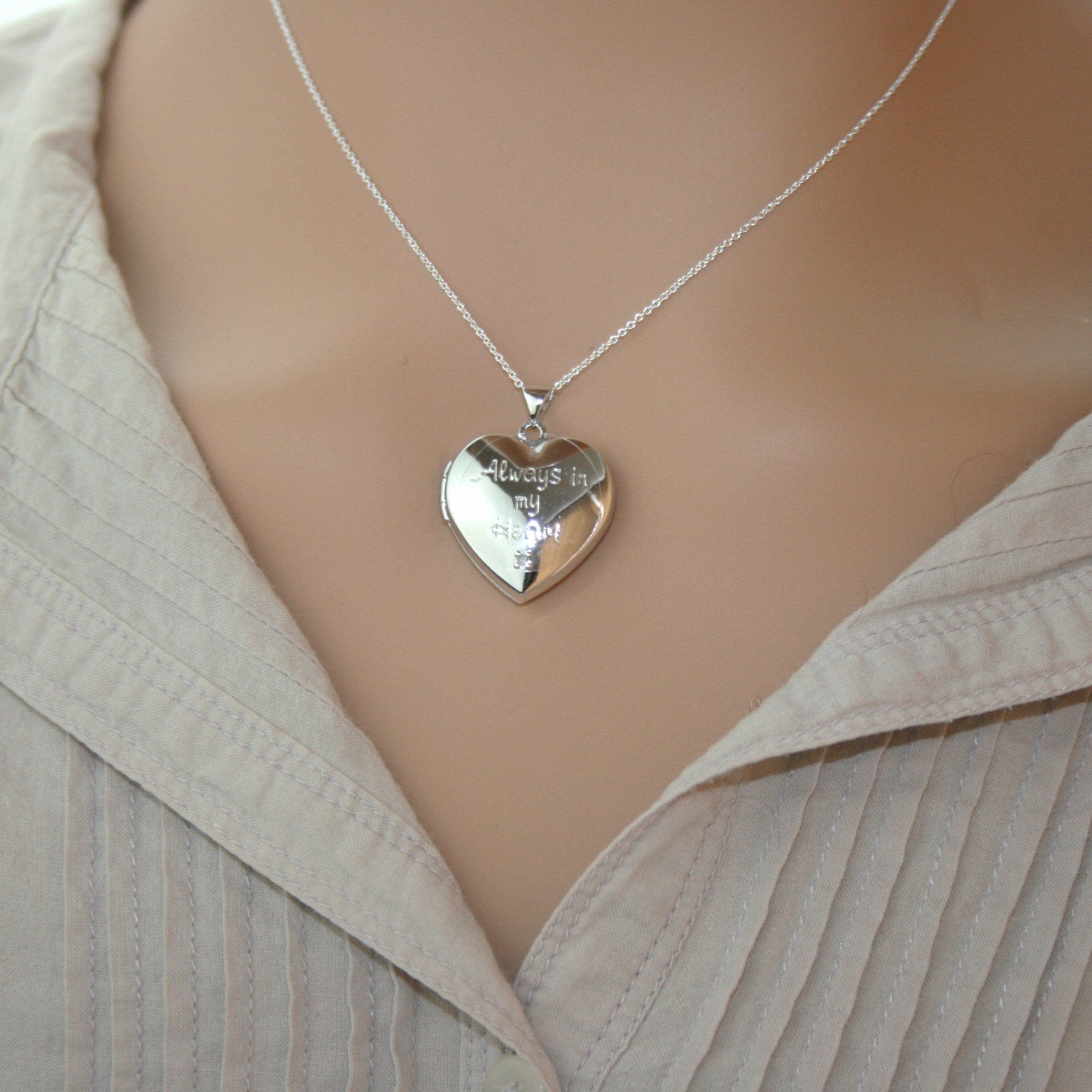 Sterling Silver Diamond Set Heart Locket