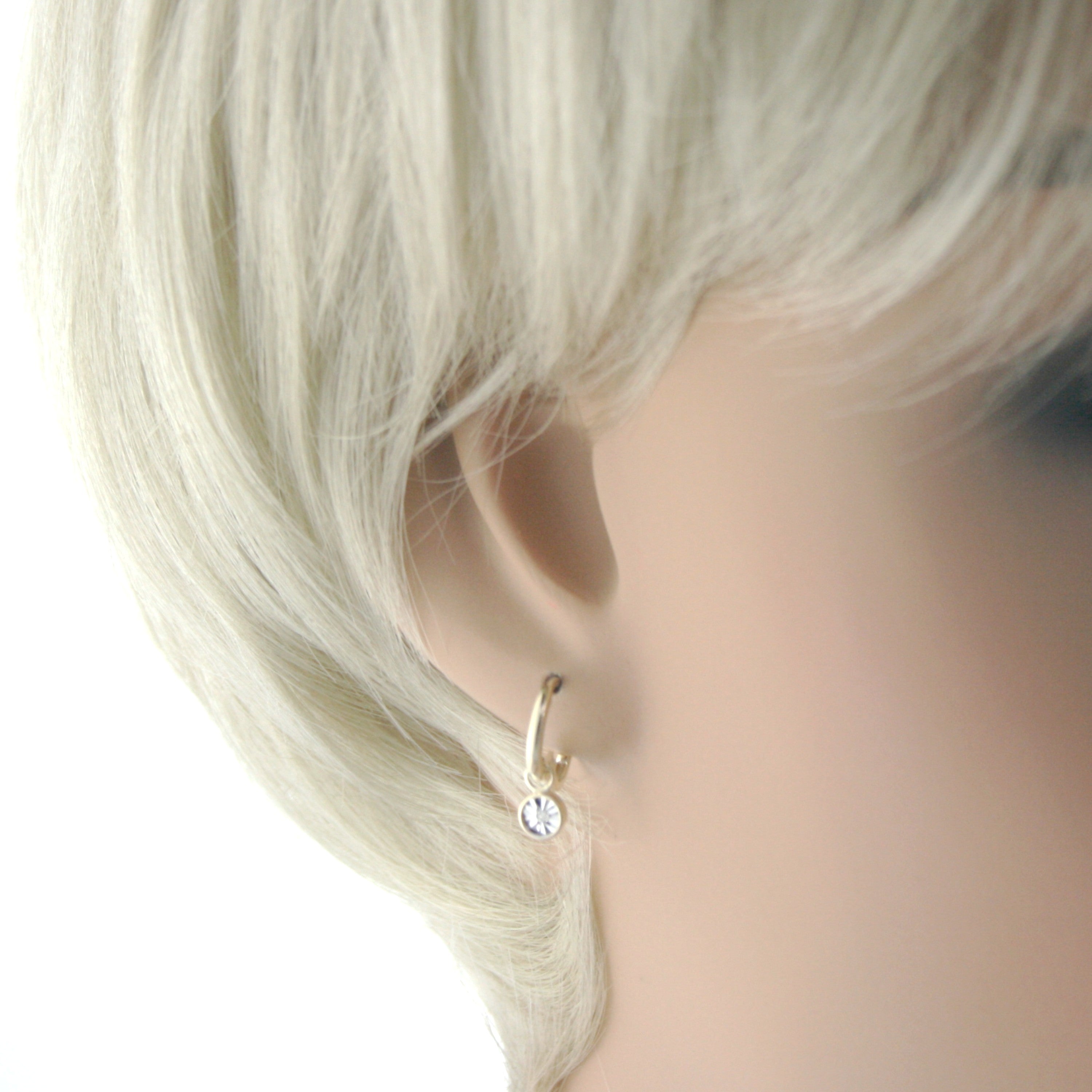 9ct Gold Diamond Petite Huggie Earring