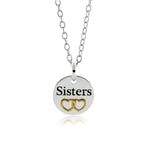 Sterling Silver Sisters Message Pendant