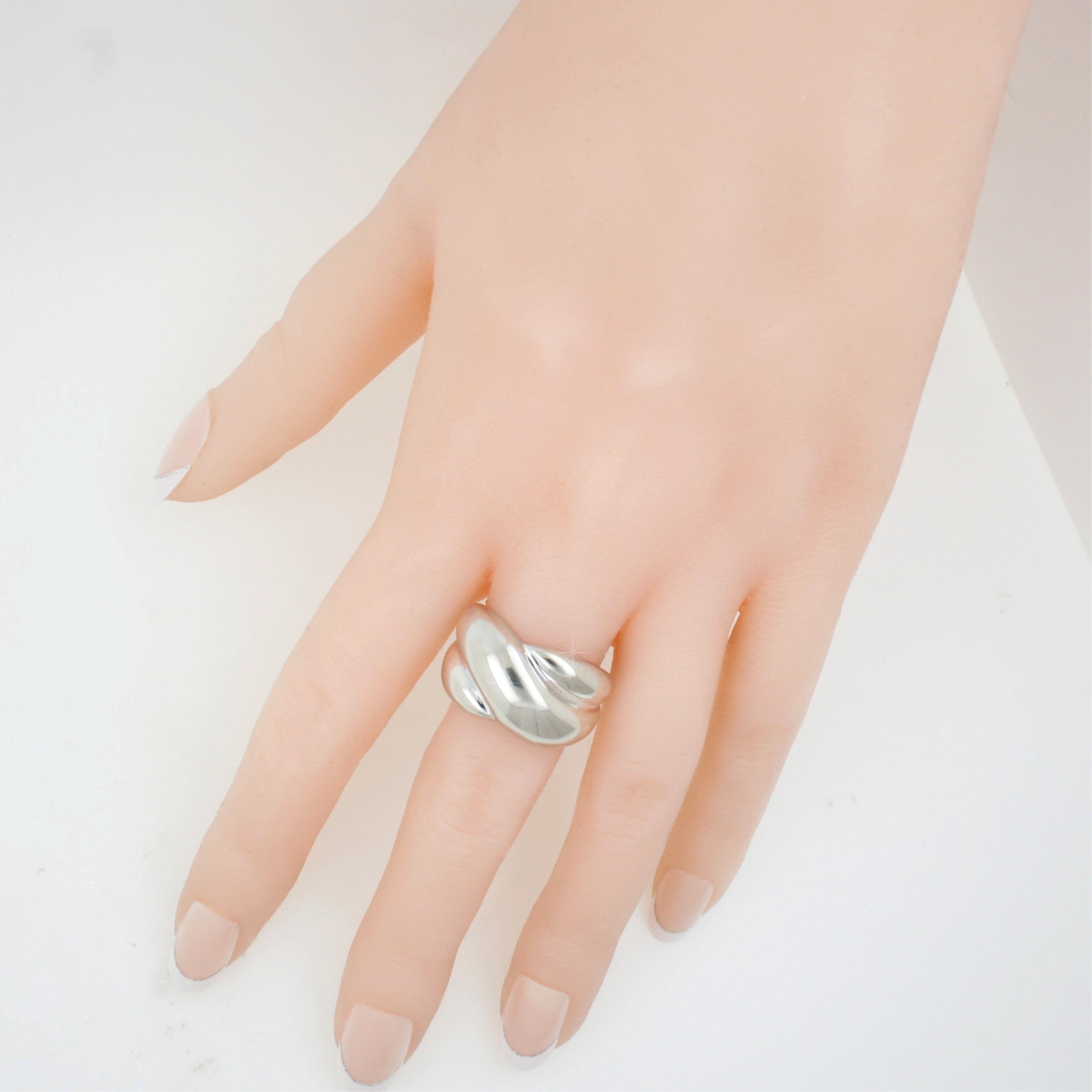 Sterling Silver Wide Swirl Ring