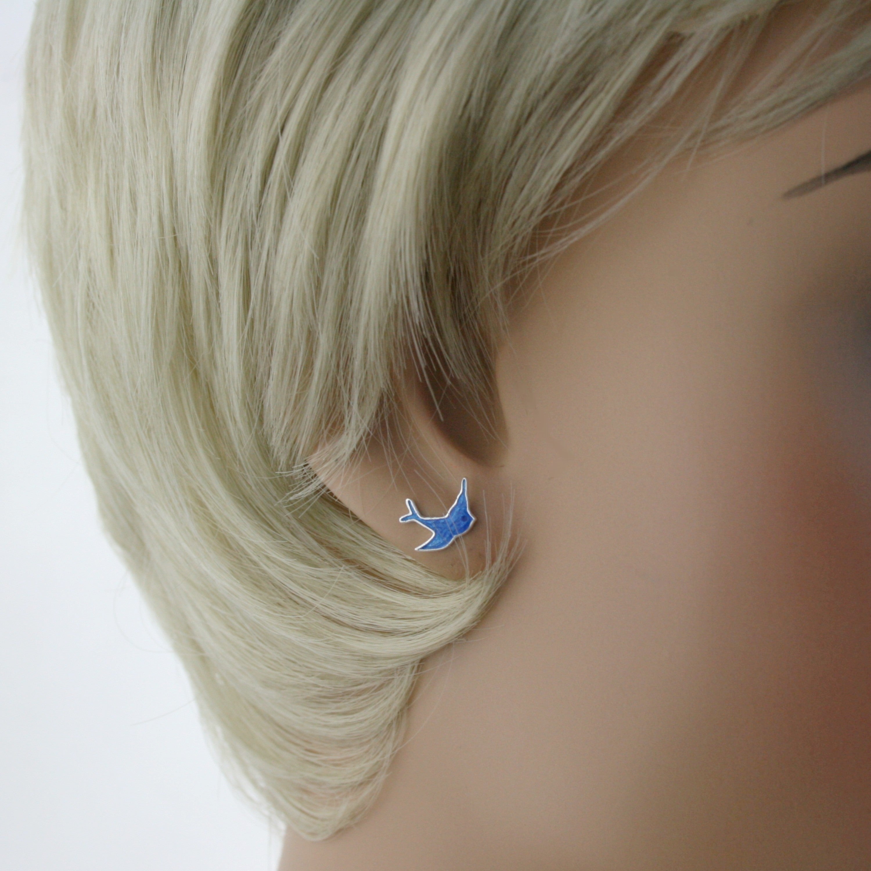 Sterling Silver Bluebird Earrings