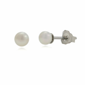 Sterling Silver 3mm Freshwater Pearl Stud Earrings