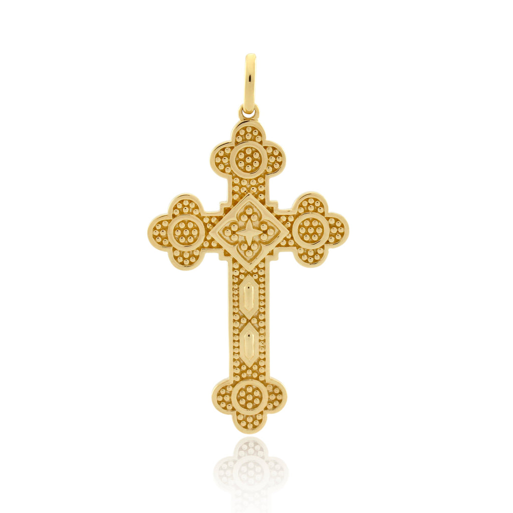 9ct Yellow Gold Fancy Cross Pendant