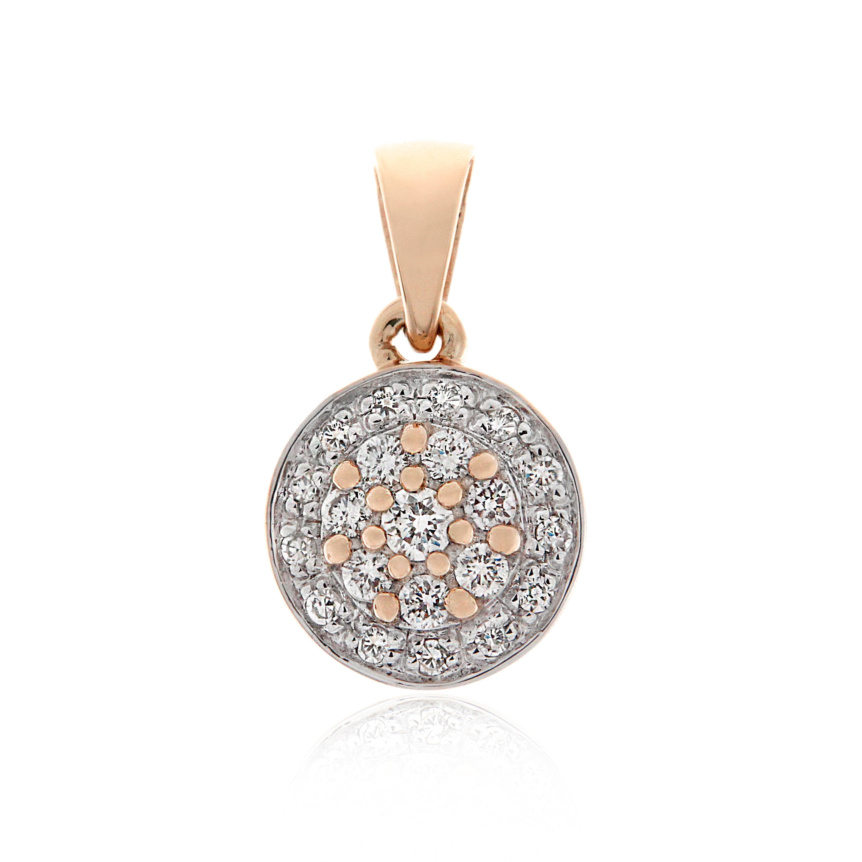 9ct Rose Gold Diamond Pendant .21ct TW