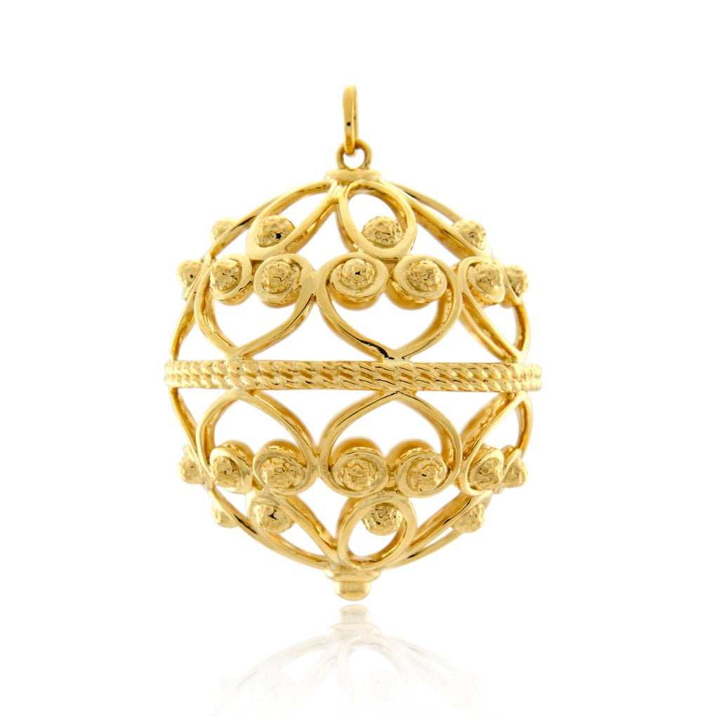 18ct Yellow Gold Solid Croatian Ball Pendant