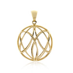 9ct Yellow Gold Open Circular Pendant