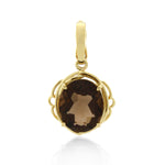 9ct Yellow Gold Smoky Quartz Pendant