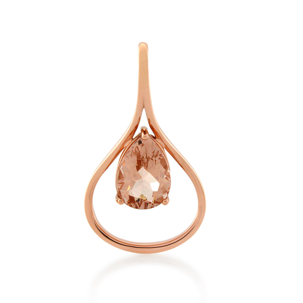 9ct Rose Gold Morganite Pendant