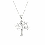 Sterling Silver Tree of Life CZ Pendant & Chain