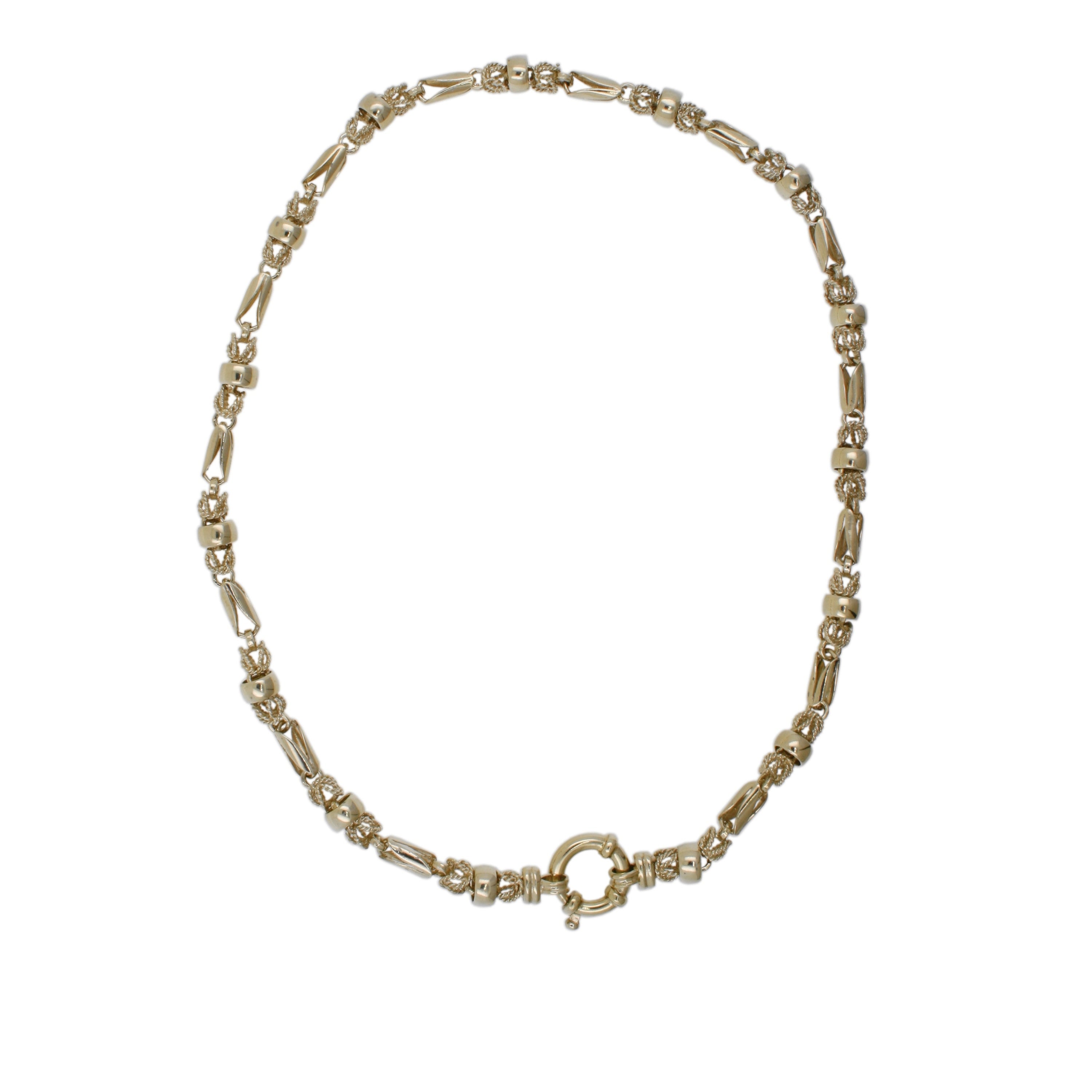 Sterling Silver Gold Plated Tulip Necklace 40cm