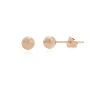 9ct Rose Gold 4mm Ball Stud Earrings