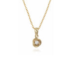 9ct Gold Fresh Water Pearl Knot Pendant