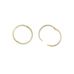 9ct Gold 14mm Sleeper Earrings