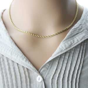 Stainless Steel Gold Rope Chain