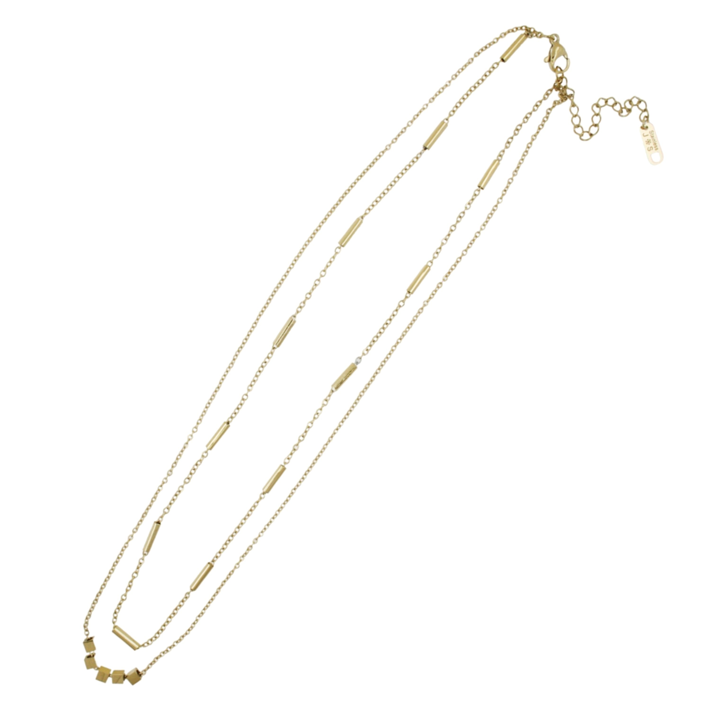 Stainless Steel Gold 2 layer Chain