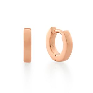 9ct Rose Gold Hinged Huggie Earrings