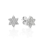 18ct White Gold Diamond Cluster Earrings 0.60ct TW