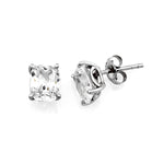 9ct White Gold White Cubic Zirconia Earrings
