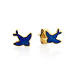 9ct Yellow Gold Bluebird Earrings