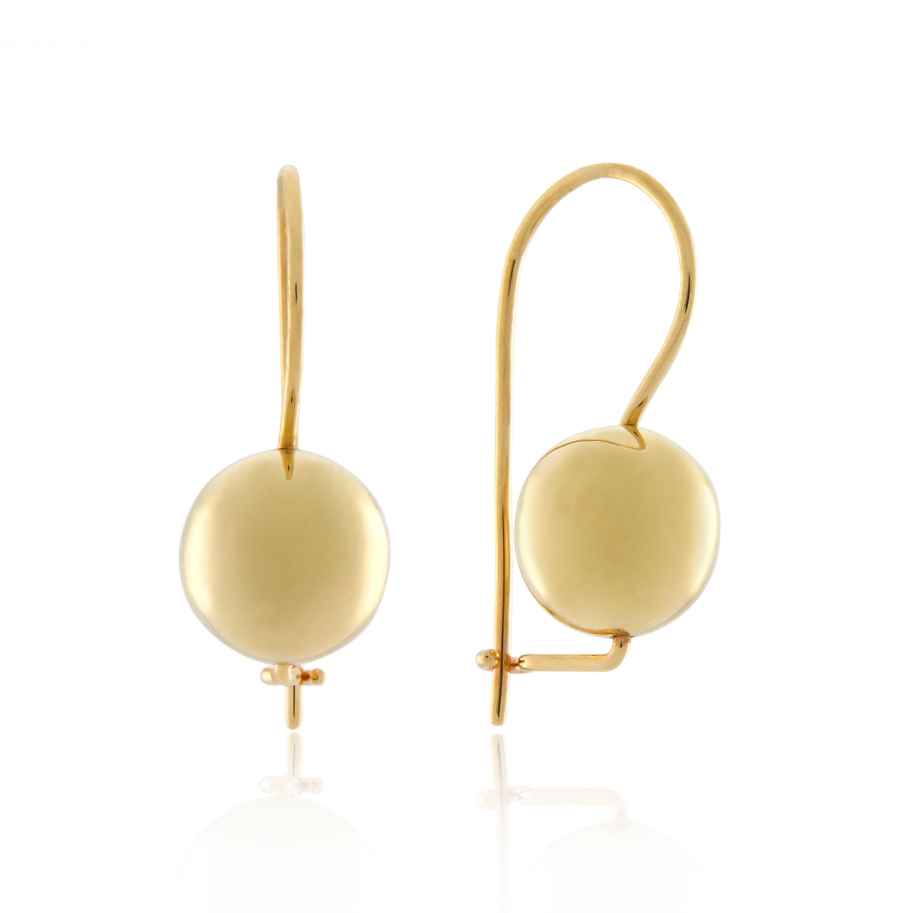 9ct Yellow Gold Euroball Earrings 8mm